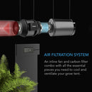 Ac Infinity 100mm 360m3/h ventilators + filtrs / ar ventilatoru. ātruma regulators