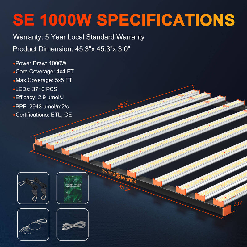 Spider Farmer® SE1000W LED 150x150cm