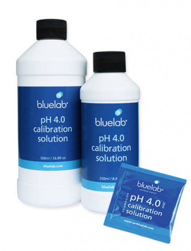 Bluelab pH4 kalibrēšanas šķīdums 250ml, 500ml / pH metru kalibrēšanai