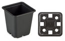 Kvadrātveida plastmasas podi 0,25 l, 0,5 l, 0,7 l, 1,5 l, 3,15 l, 5,7 l