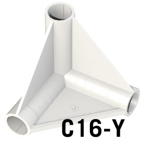 C16-Y stūra 3x16mm / stūra polu savienotājs