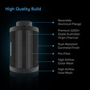 Ac Infinity 150mm 690m3/h ventilators + filtrs / ar ventilatoru. ātruma regulators