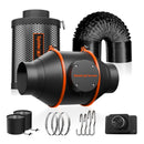Spider Farmer® 100mm 350m3/h ventilators + filtrs / ar temperatūras kontroli