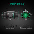 Mars Hydro 150mm 600m3/h ventilators + filtrs / ar ātruma regulatoru