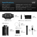 Ac Infinity 100mm 360m3/h ventilators + filtrs / ar ventilatoru. ātruma regulators