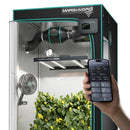 Mars Hydro FC-E 3000 + 100x100x180cm + 100mm 350m3/h ventilators + filtrs - ar temperatūras kontroli / sistēmas bāzi