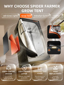 Spider Farmer® SF2000 LED 200W 120x60x180cm / audzēšanas komplekts