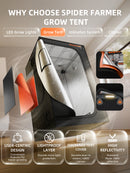 Spider Farmer® SF2000 LED 200W 120x60x180cm / audzēšanas komplekts