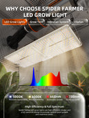 Spider Farmer® SF2000 LED 200W 120x60x180cm / audzēšanas komplekts