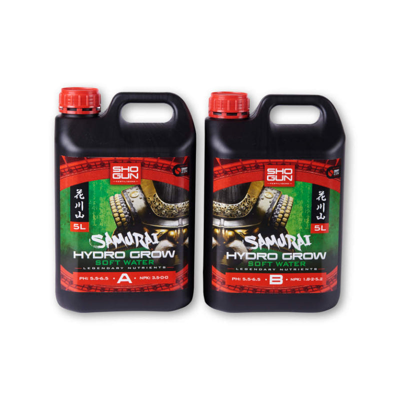 Shogun Fertilizers Samurai Hydro Grow 2x1L, 2x5L, 2x10L (A&B) mīksts ūdens