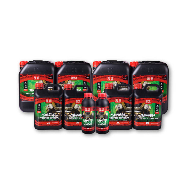 Shogun Fertilizers Samurai Hydro Grow 2x1L, 2x5L, 2x10L (A&B) cietais ūdens