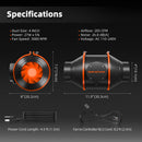 Spider Farmer® 100mm 350m3/h ventilators + filtrs / ar temperatūras kontroli
