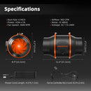 Spider Farmer® 100mm 350m3/h / ar ātruma regulatoru