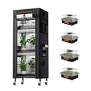 Spider Farmer 60 W LED + 40x30x120 cm 4 aukštų lentyna su tentu + 4 daiginimo padėklai / daiginimo ir auginimo rinkinys