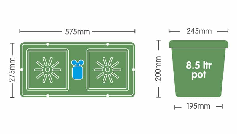 Easy2Grow 100x8.5L + 750L / AP201/SQ/100