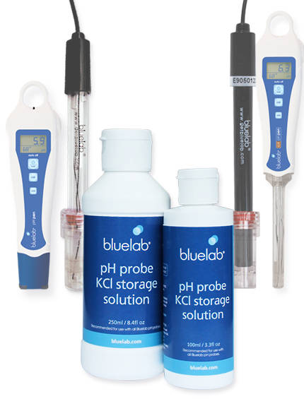 Bluelab pH Probe KCl uzglabāšanas šķīdums 100ml, 250ml / pH metru aizsardzībai