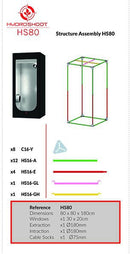 Secret Jardin Hydro Shoot 80x80x180cm / augšanas telts